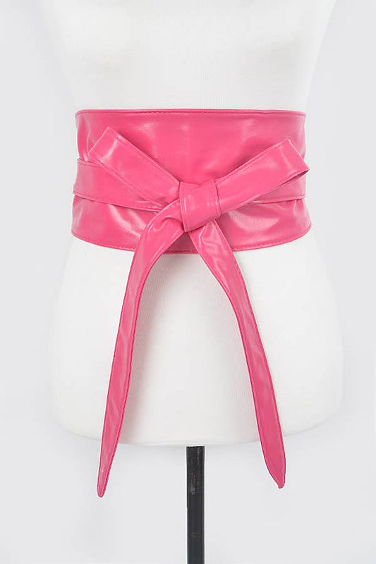 Faux Leather Kimono Belt