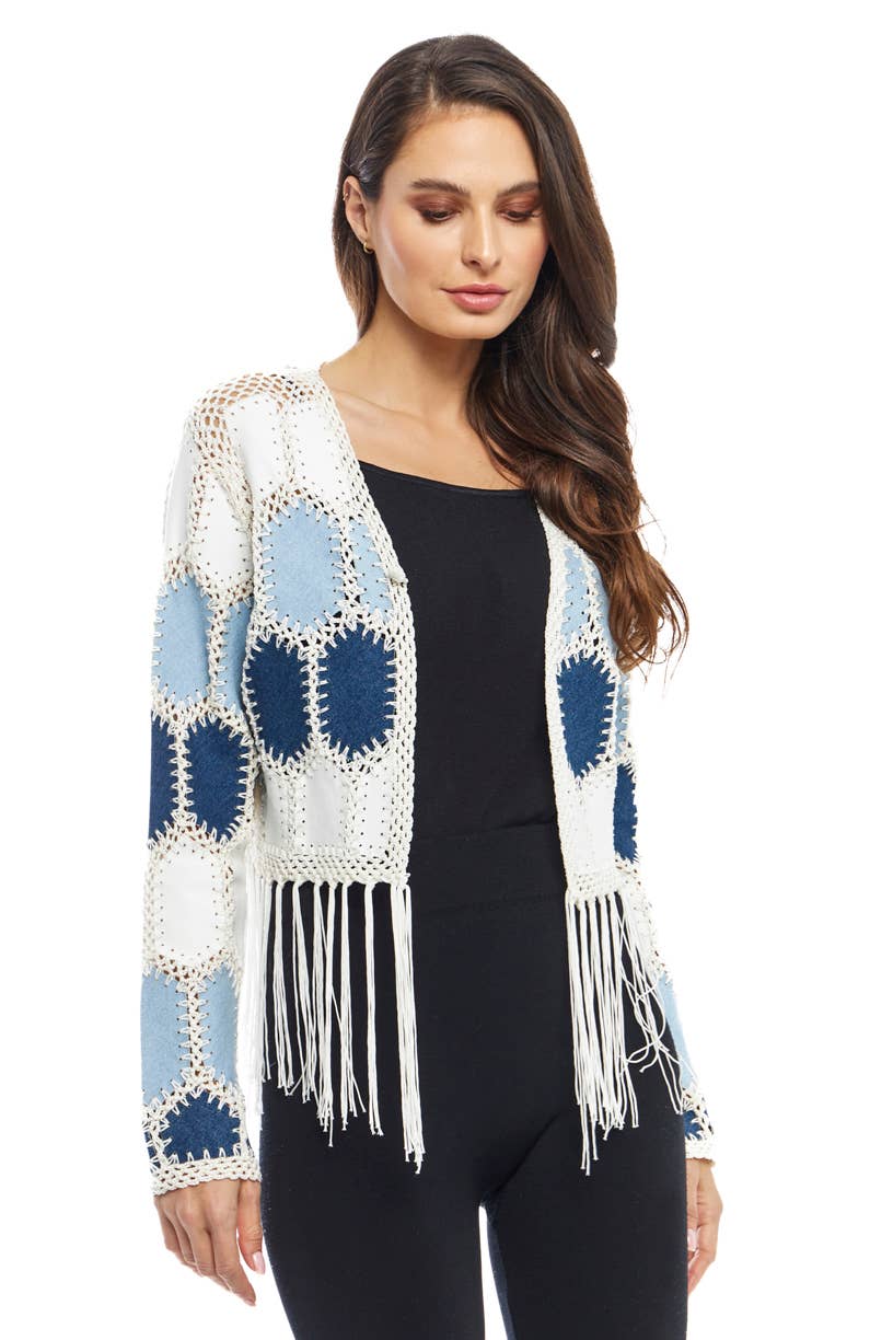 Tiffany's Boho Patchwork Fringe Vest