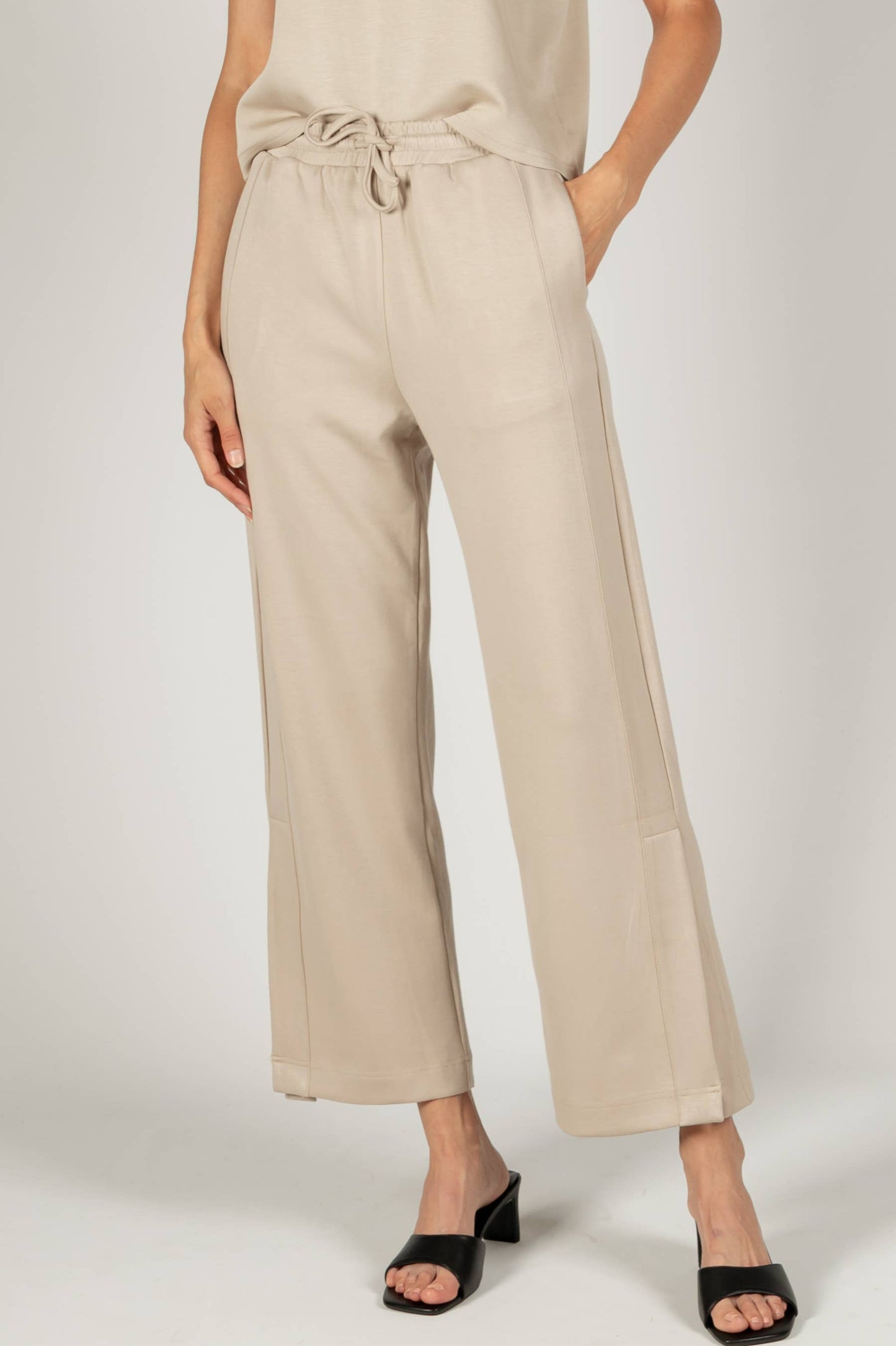 p cill Butter Modal Side Binding Wide Leg Pants