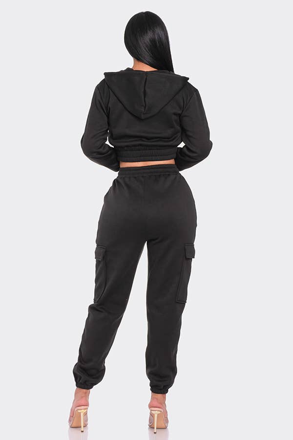 Angela's Cargo Jogger Pants Set