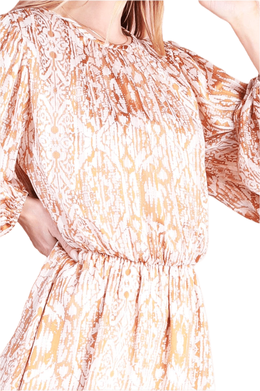 Bohemia Lurex Chiffon Mini Dress