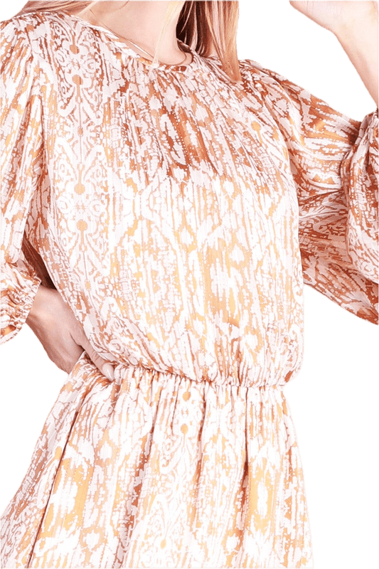 Bohemia Lurex Chiffon Mini Dress