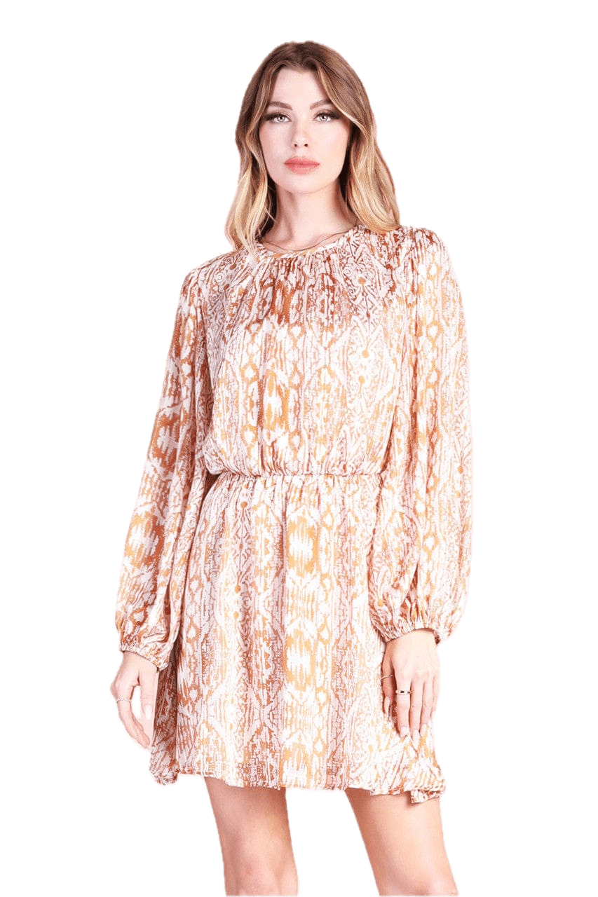Bohemia Lurex Chiffon Mini Dress