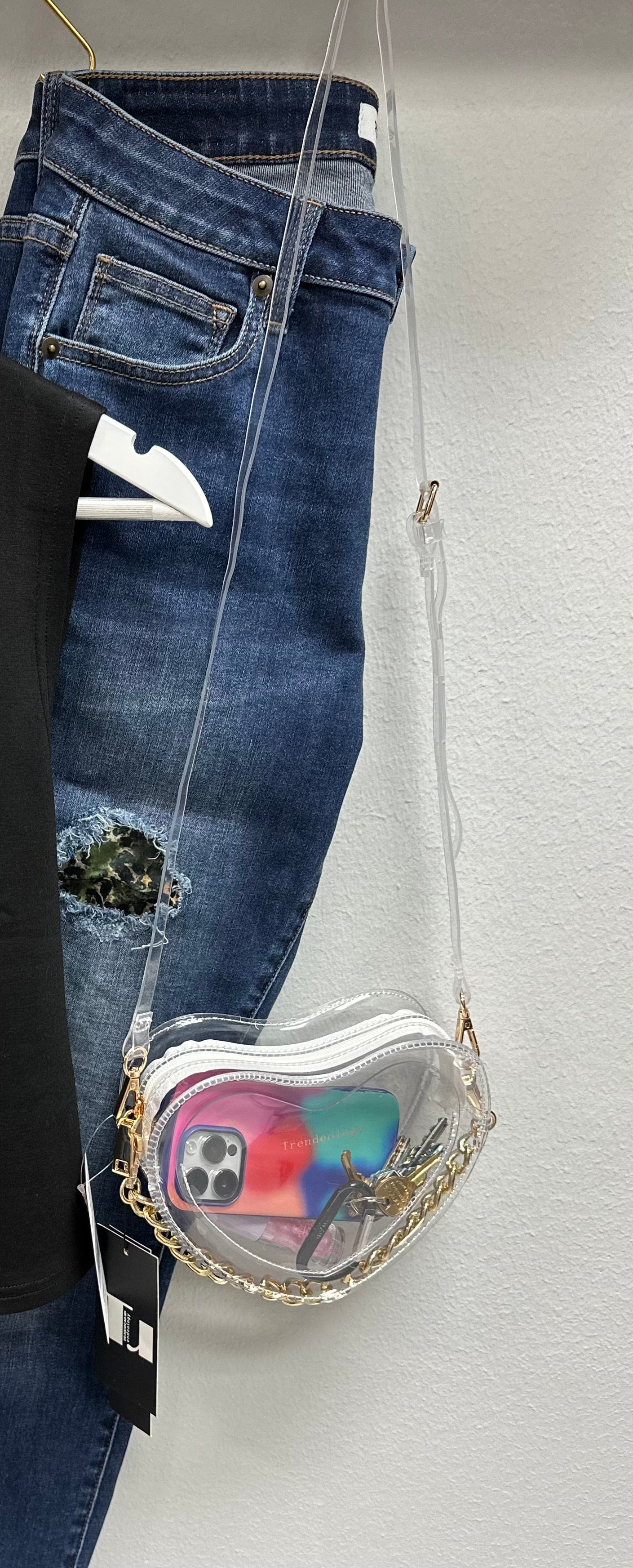 Transparent Heart-Shape Crossbody