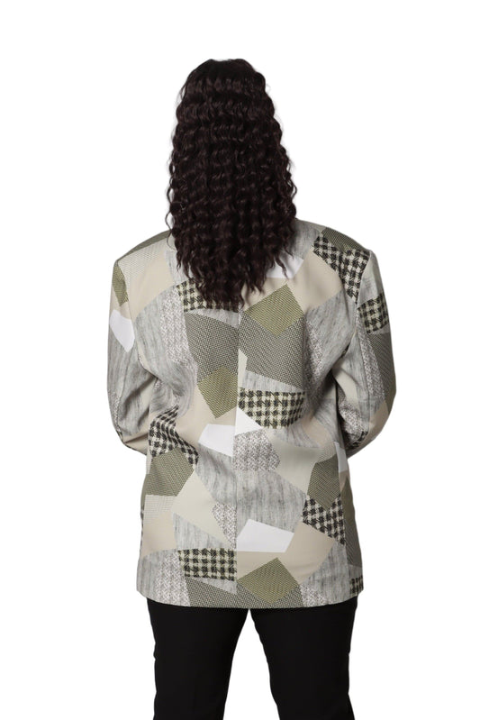 Patchwork Power Blazer
