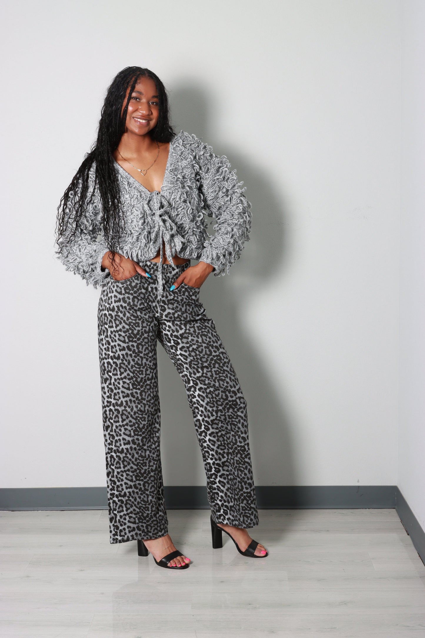 Shadow Spots Wide Leg Jeans