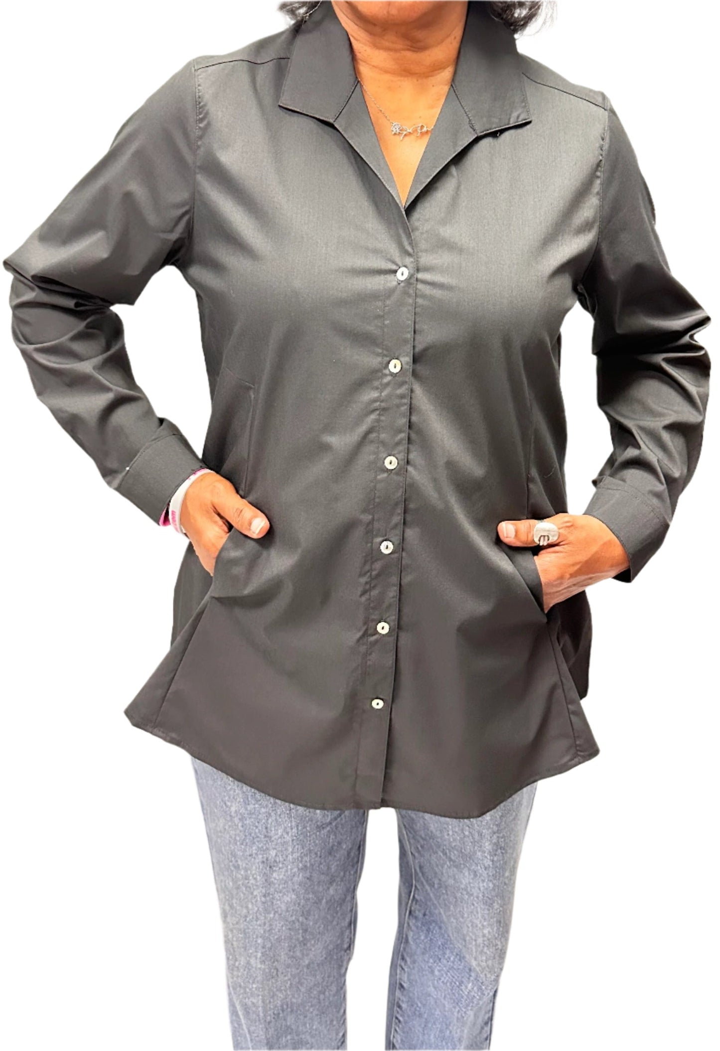 Button Front Tunic Shirt
