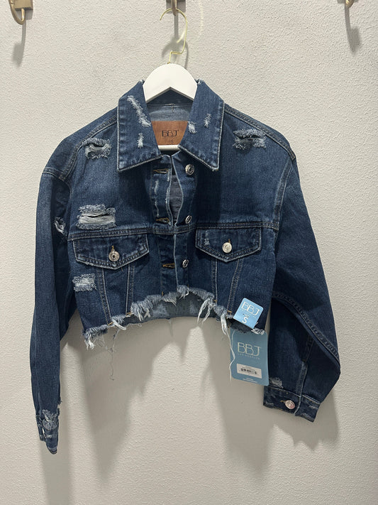 Keisha's Cropped Chewed Hem Jacket