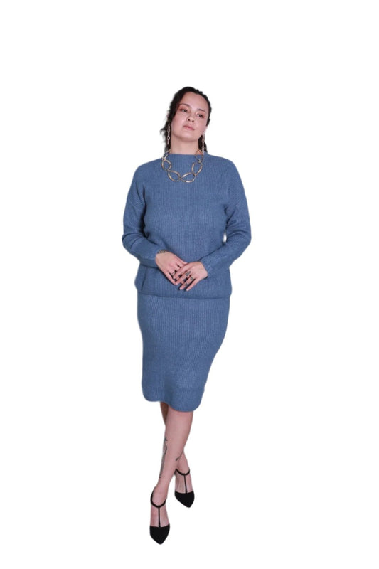 Thick Knit Loose Sweater Set