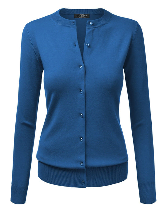 Everyday Round Neck Silk Blend Cardigan