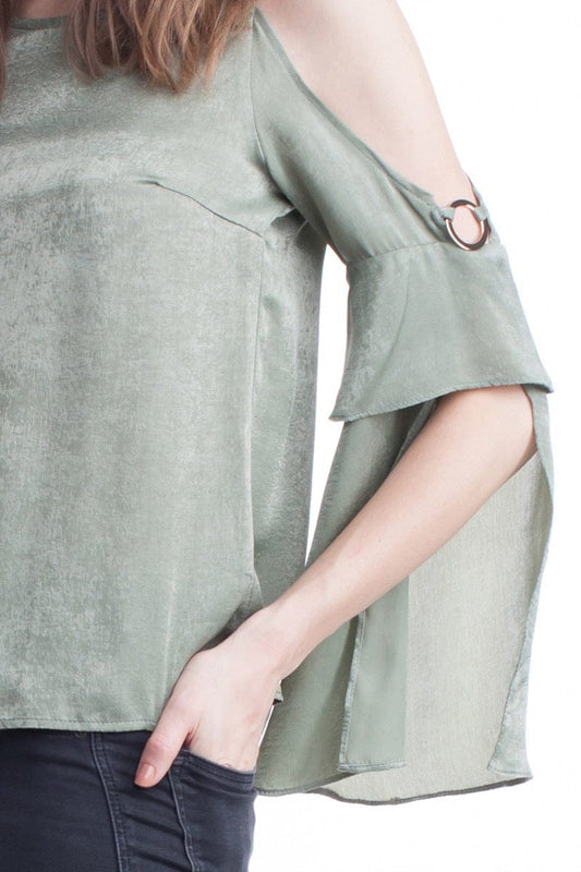 O-Ring Cold Shoulder Top
