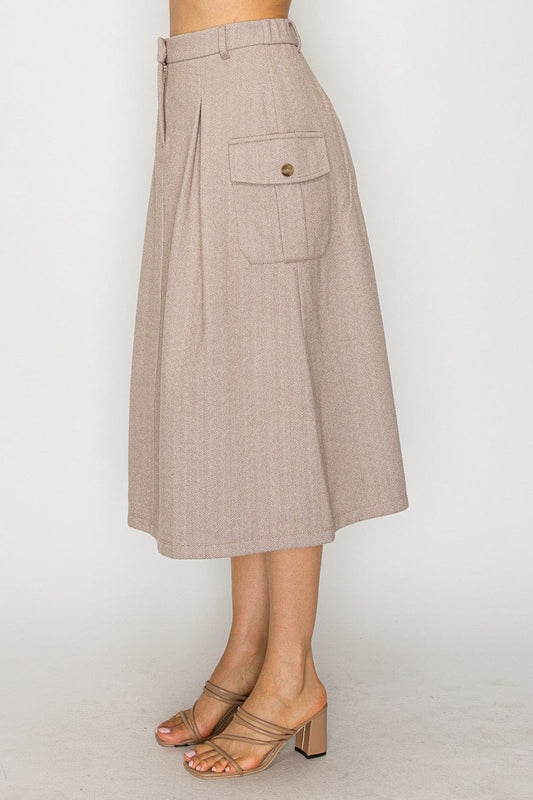 Metro Herringbone Skirt