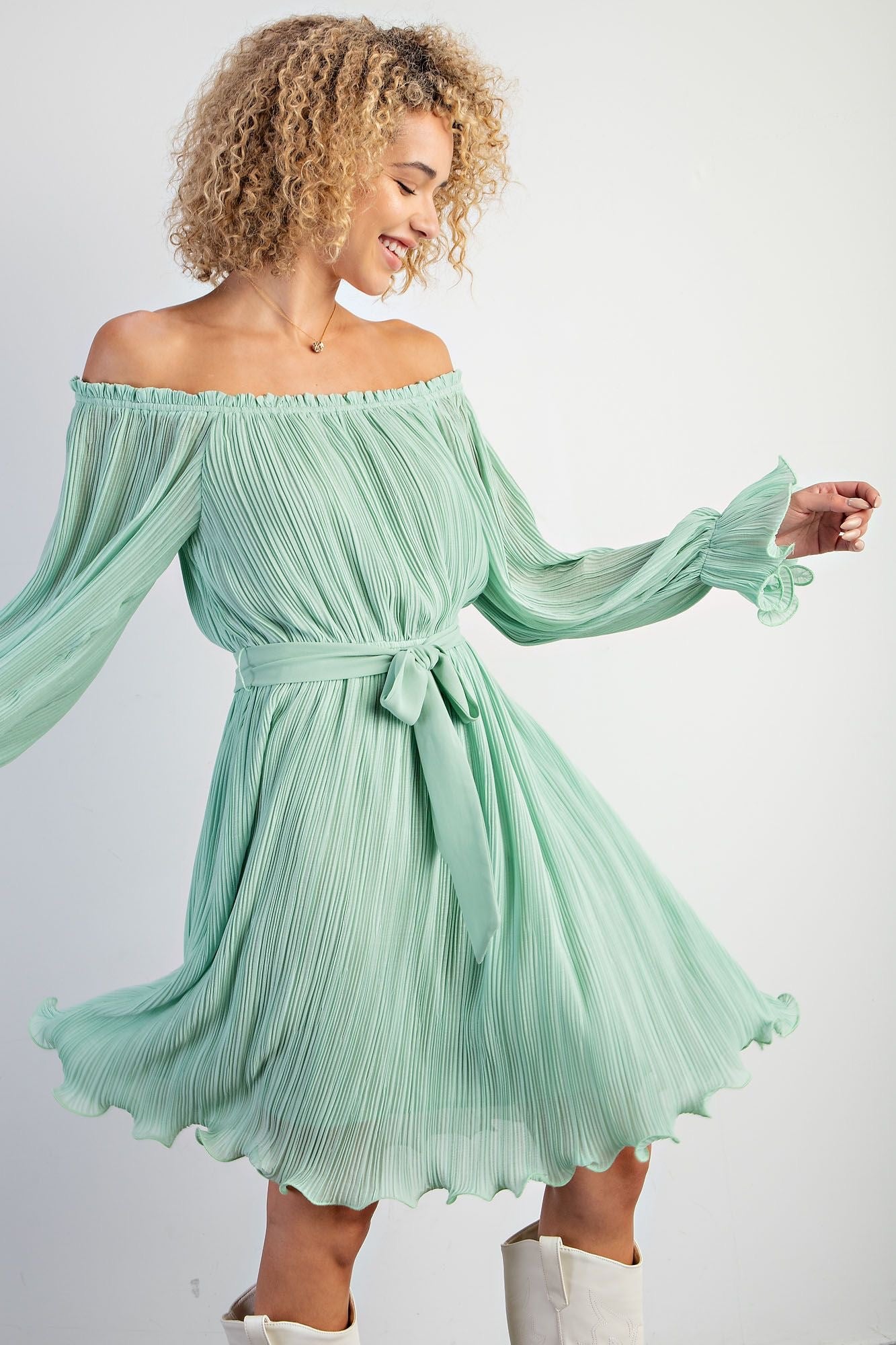 Mint Condition Pleated Dress