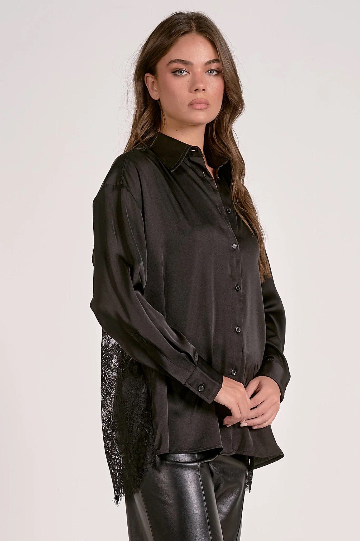 After-Hours Lace Back Blouse