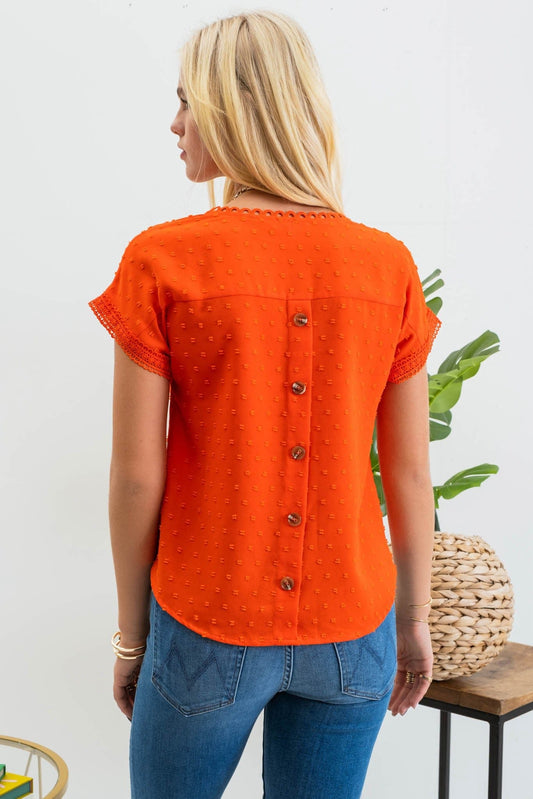 Patsy's Scallop Lace Trim Top