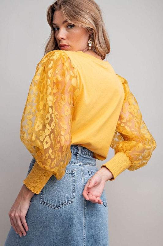 Mustard Drama Sleeve Top