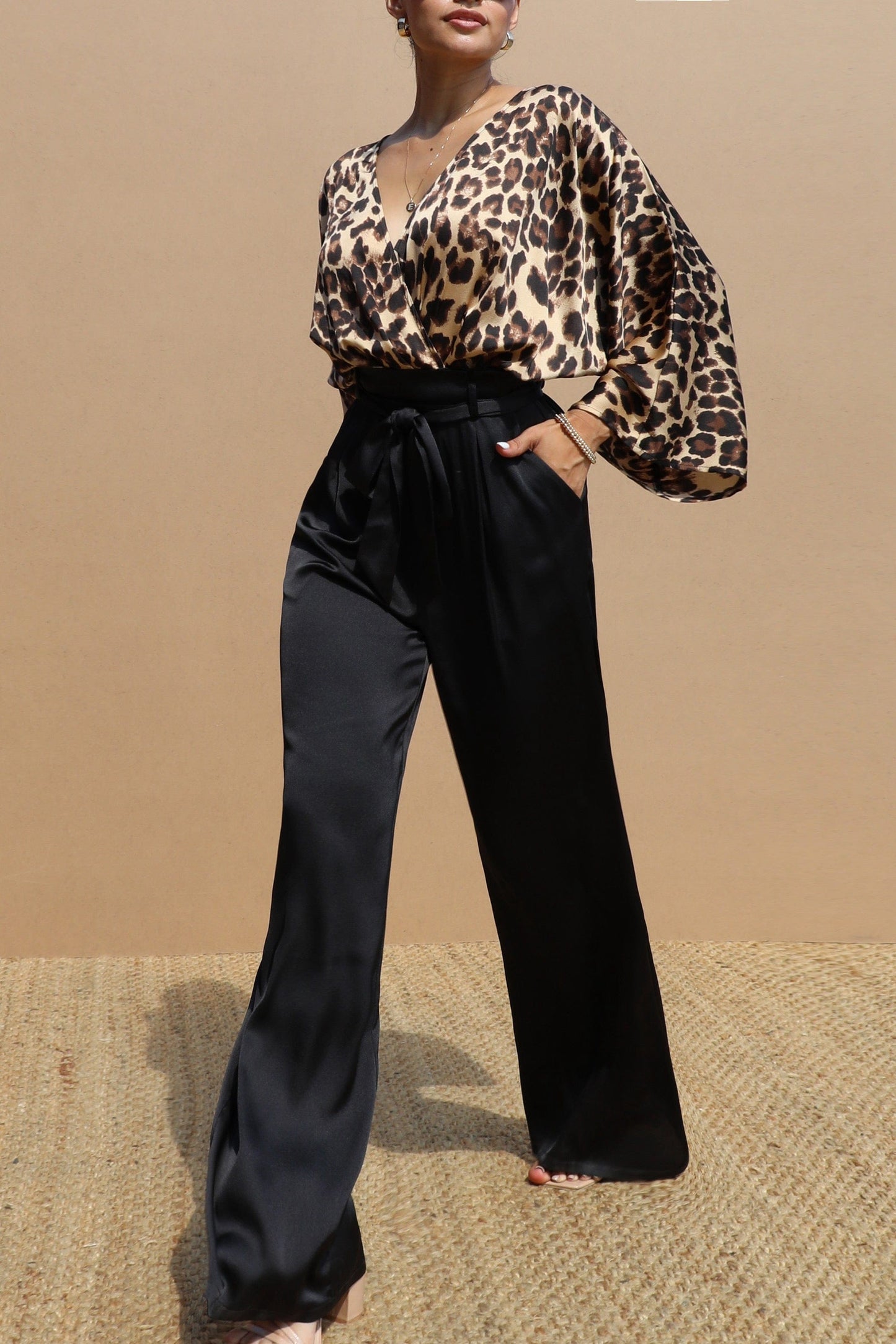 Mary's Leopard Top Jumpsuit