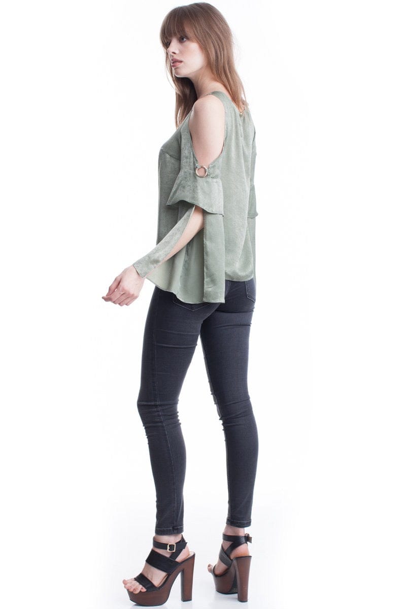 O-Ring Cold Shoulder Top