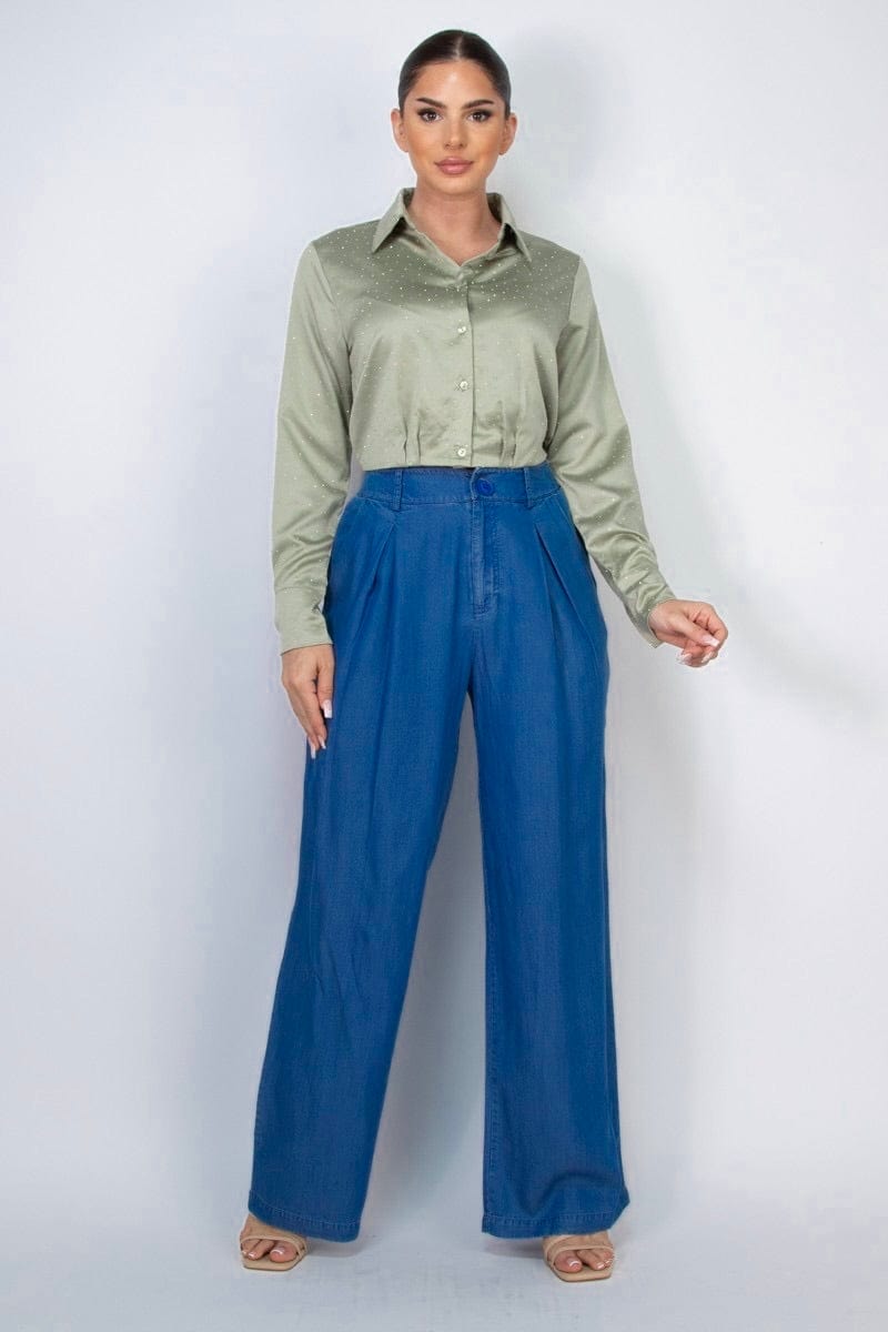 Cloudfall Wide Leg Denim Pants