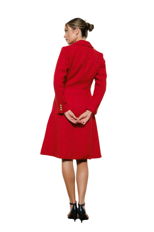 Sophia's Red Tweed Coat