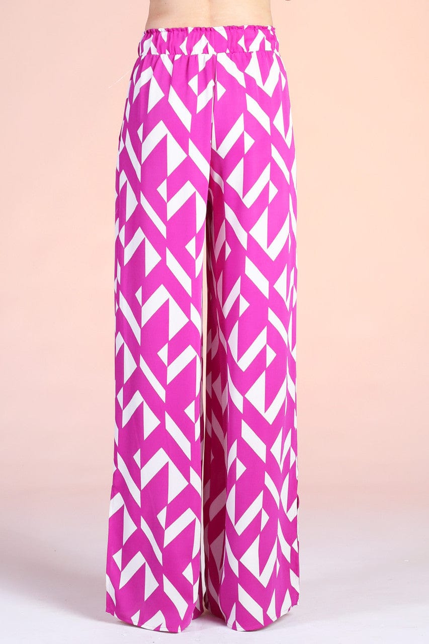Nostalgeo Side Slit Wide Leg Pants