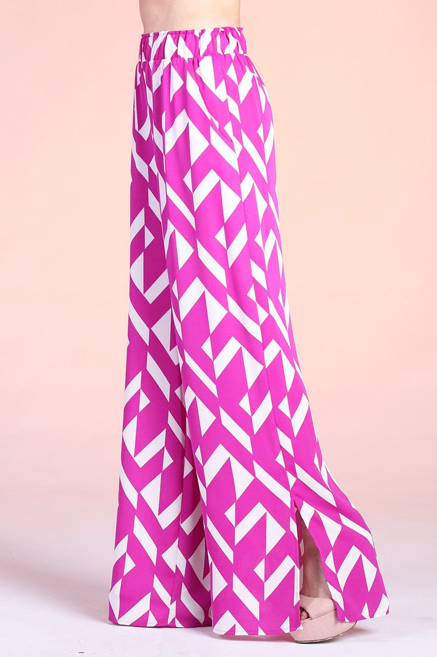 Nostalgeo Side Slit Wide Leg Pants