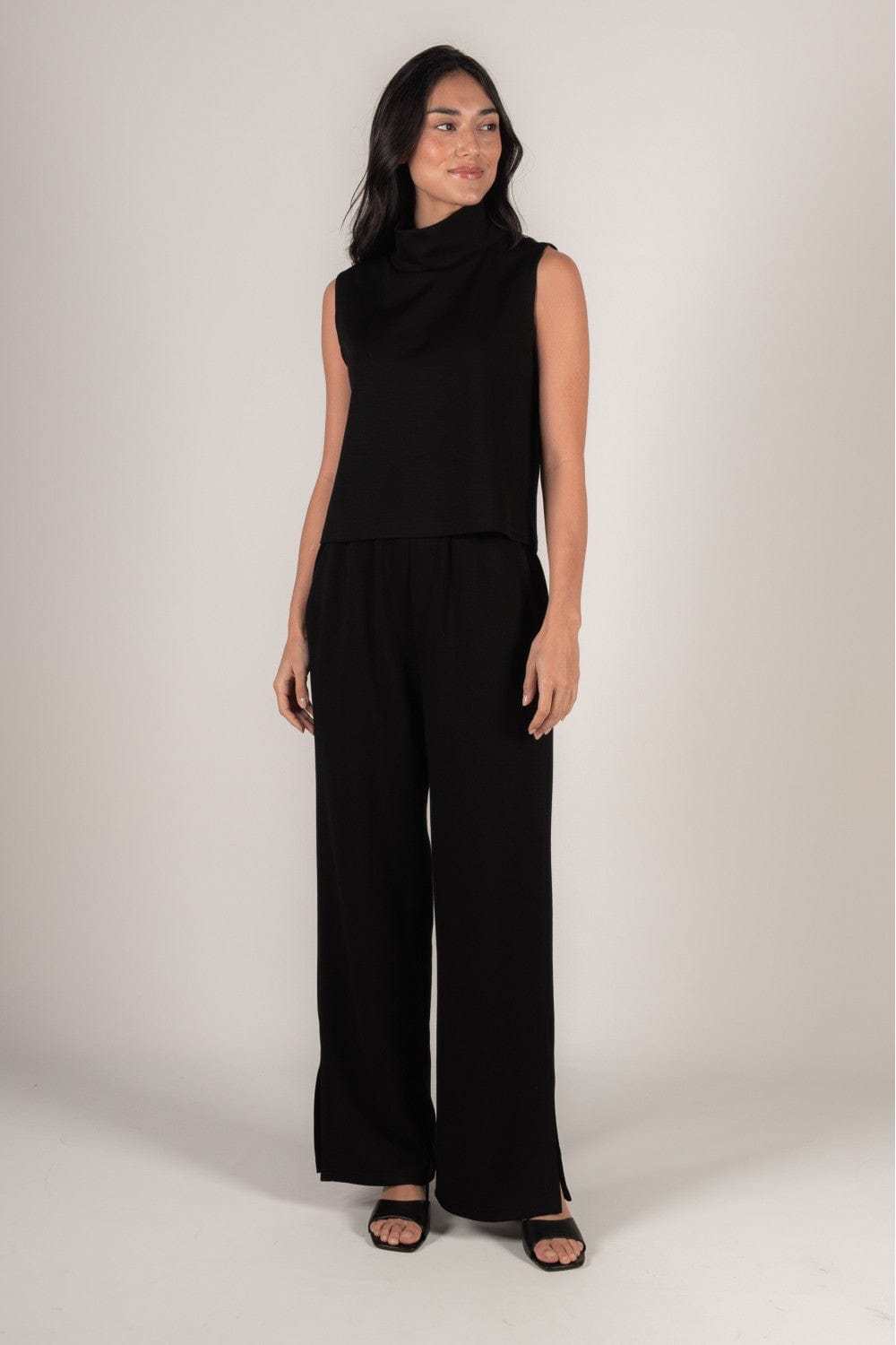 P. CILL Scuba Cowl Neck Sleeveless Top