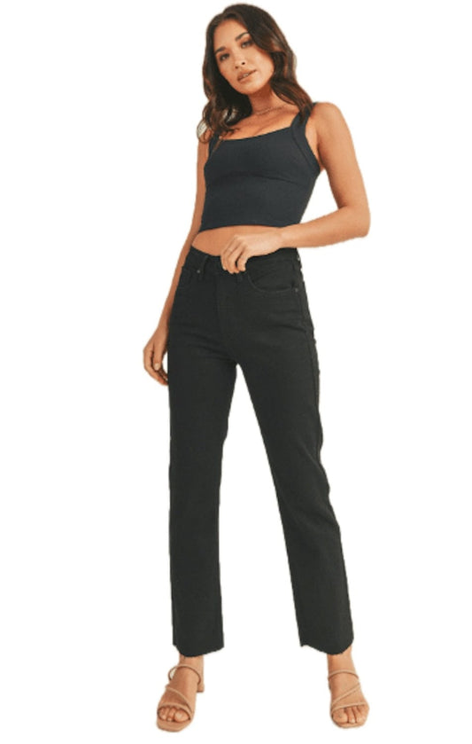 Just Black Denim (JBD) Cut-Off Cropped Legged Jeans