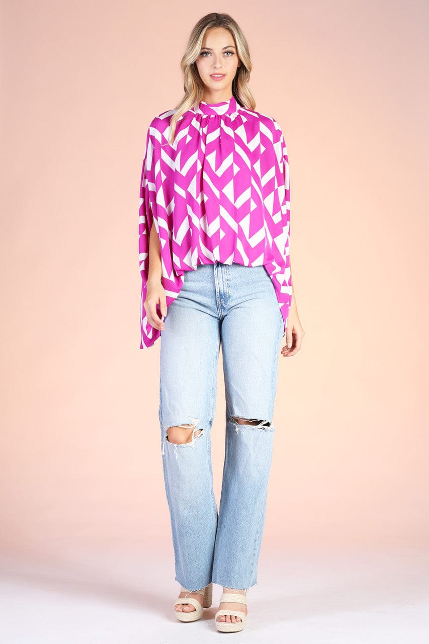 Nostalgeo Mock Neck Caftan top
