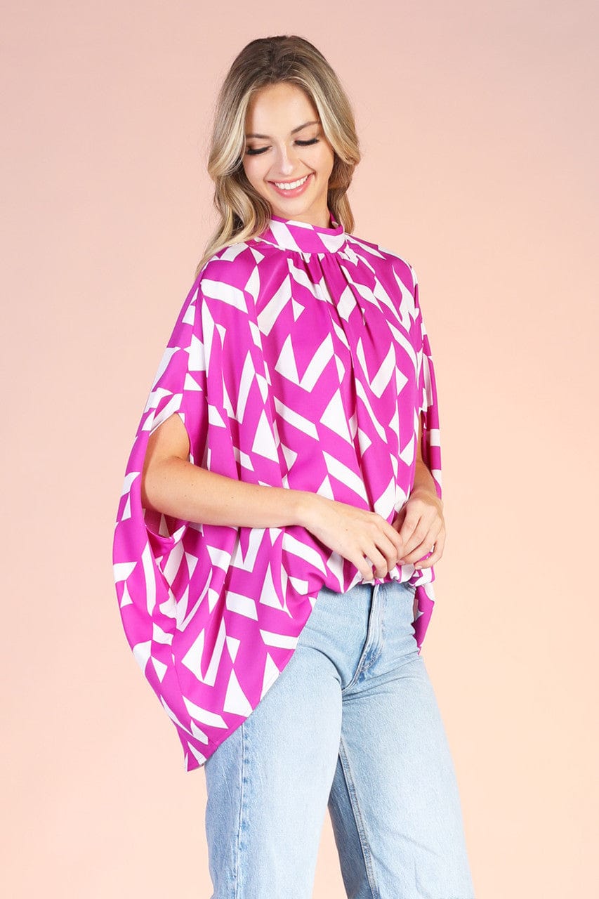 Nostalgeo Mock Neck Caftan top