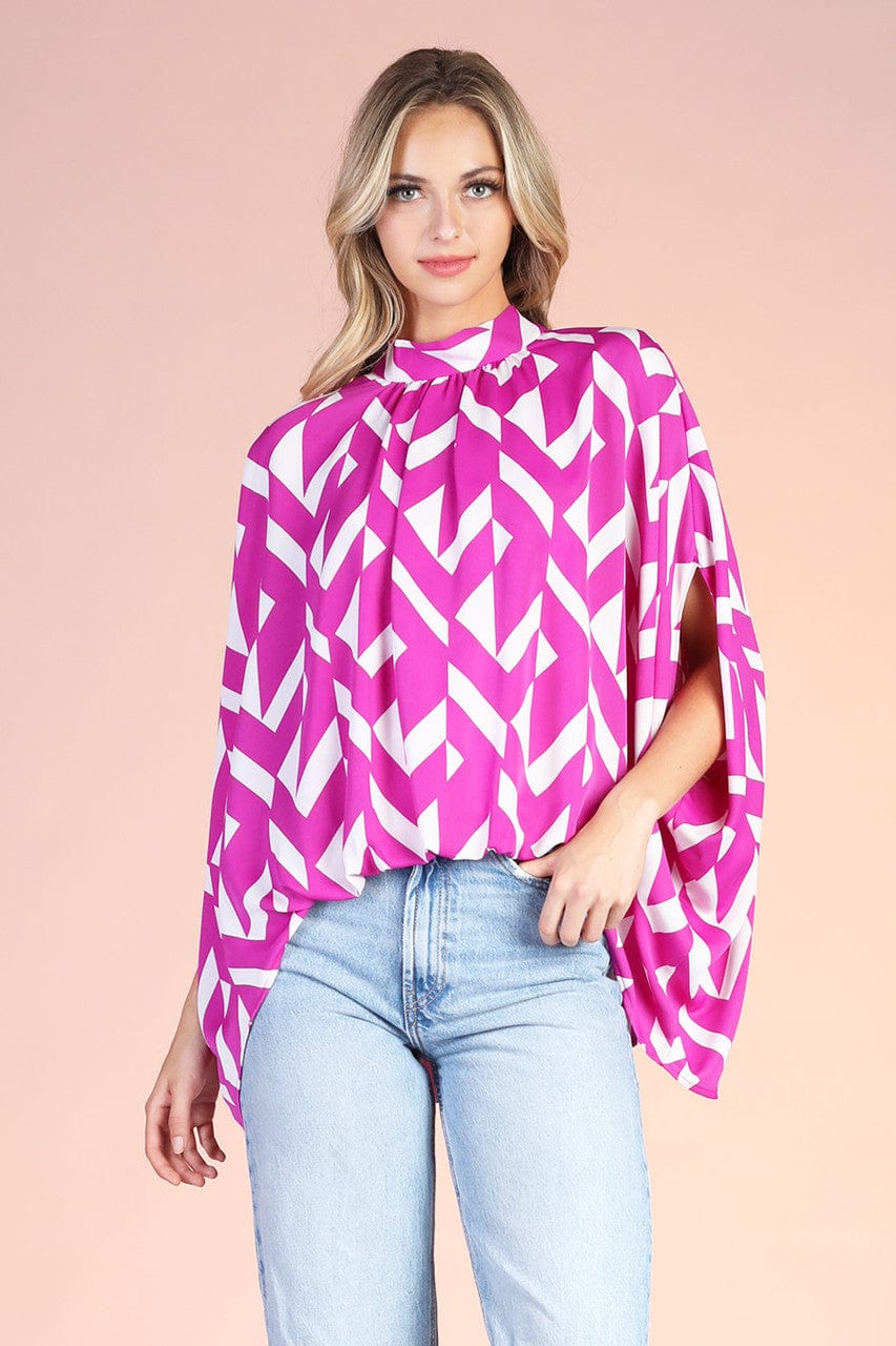 Nostalgeo Mock Neck Caftan top