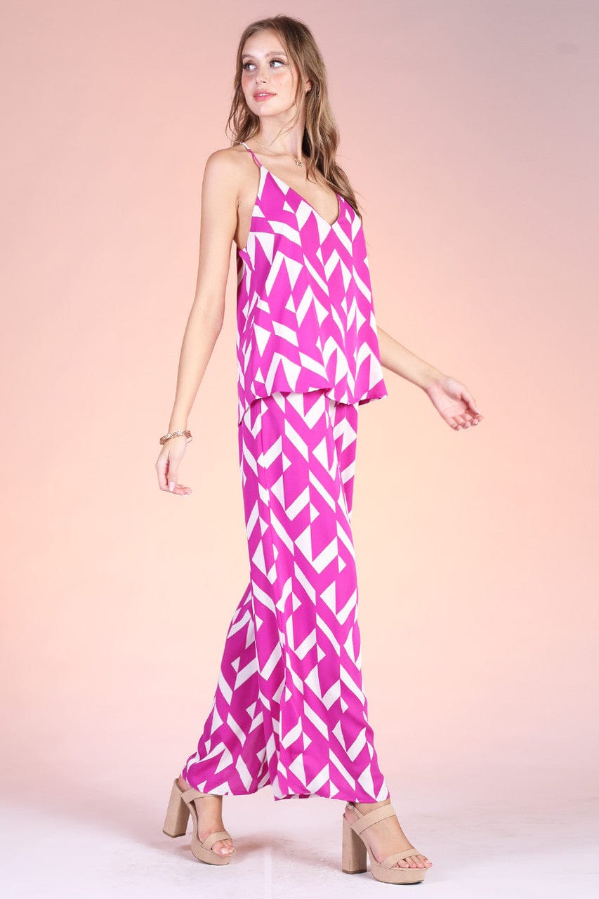 Nostalgeo Side Slit Wide Leg Pants