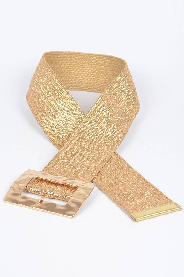 Straw Glamour Stretch Belt