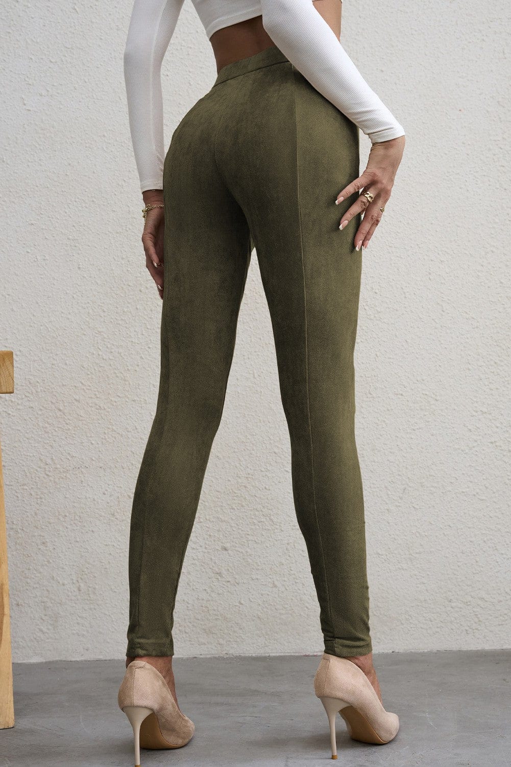 Faux Suede Skinny Leggings