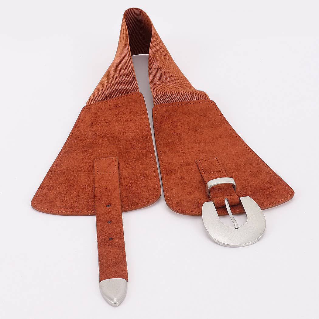 Suede Statement Buckle Belt
