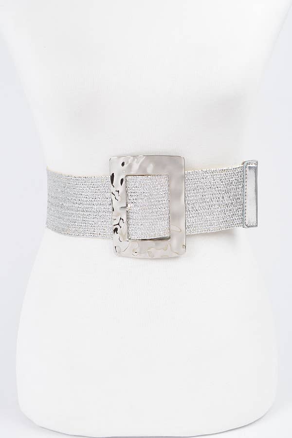 Straw Glamour Stretch Belt