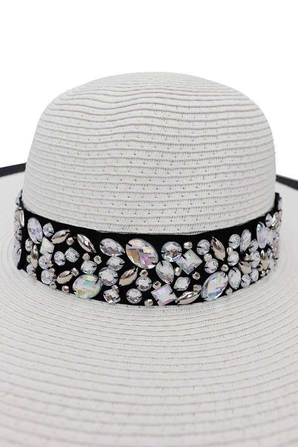 Crystal Embellished Sun Hat