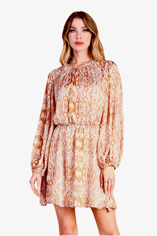 Bohemia Lurex Chiffon Mini Dress