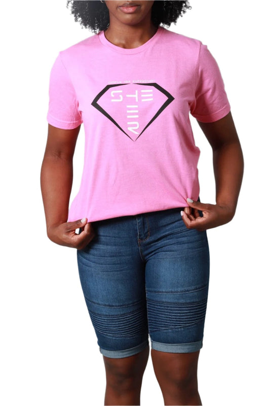 SHE/HER Pronoun Tee in Pink