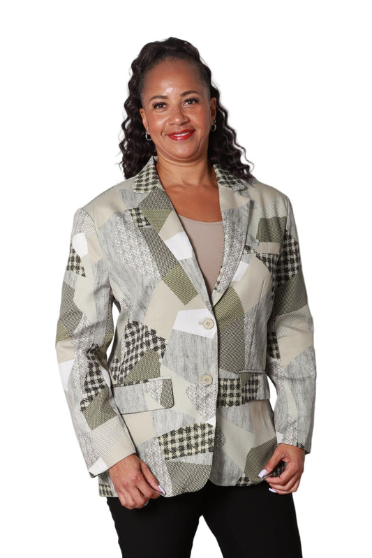 Patchwork Power Blazer