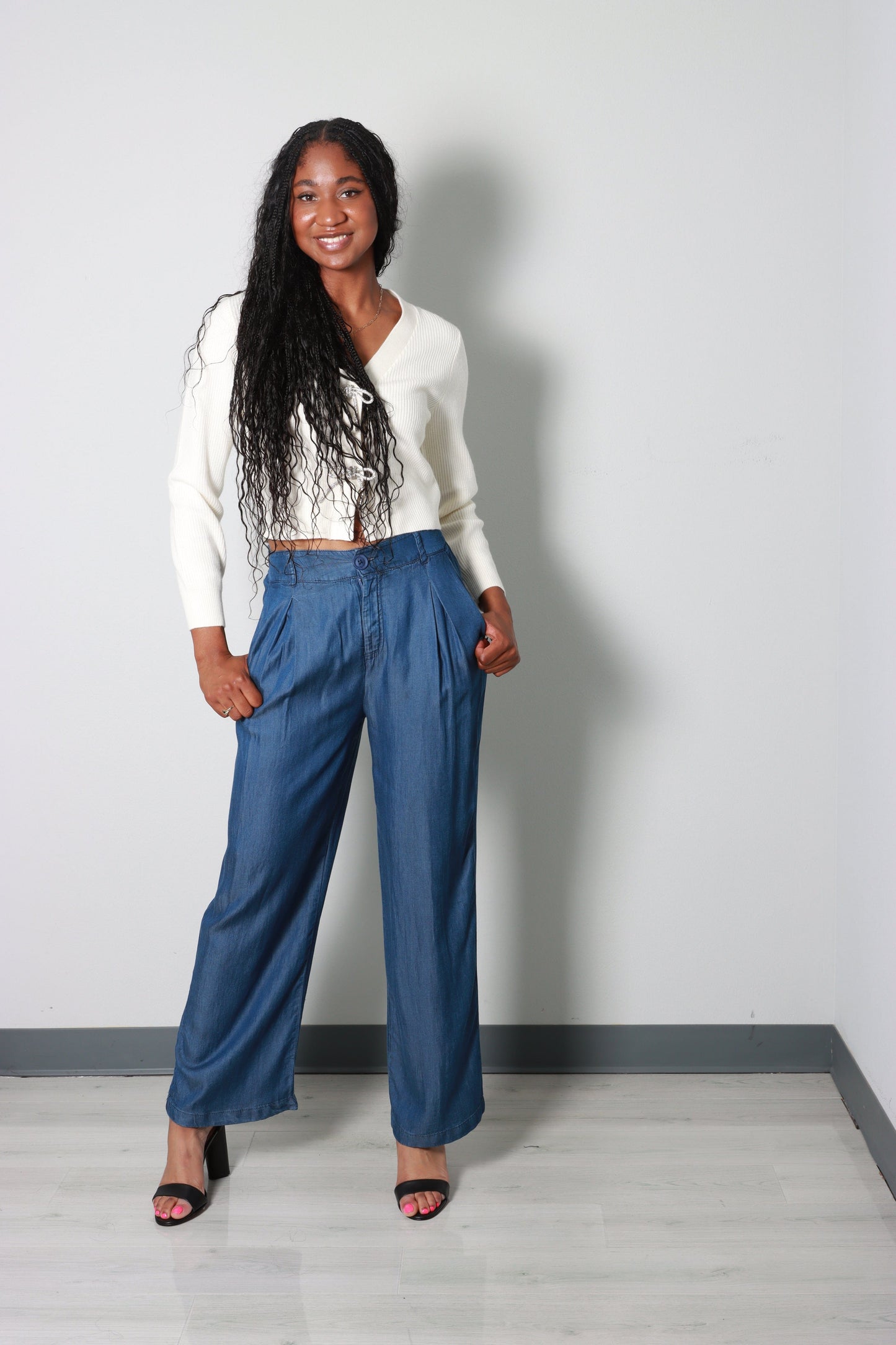 Cloudfall Wide Leg Denim Pants