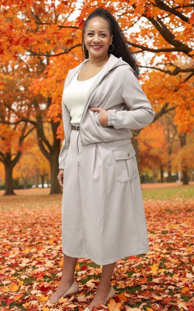 Metro Herringbone Skirt