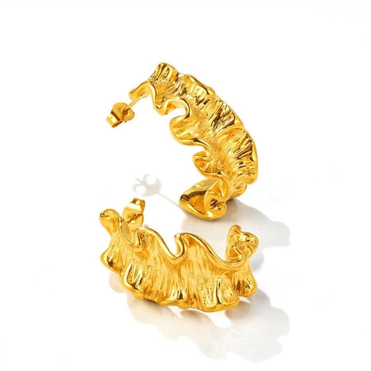 14K Gold Plated Chunky Earring
