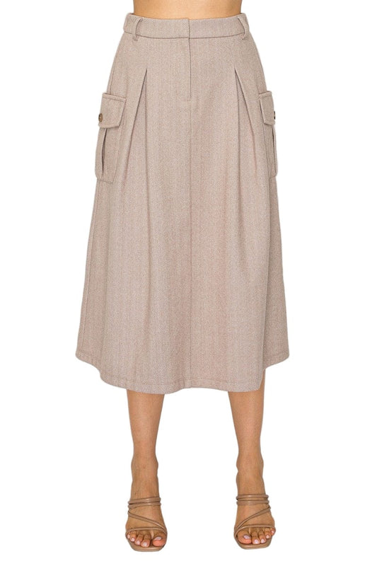 Metro Herringbone Skirt