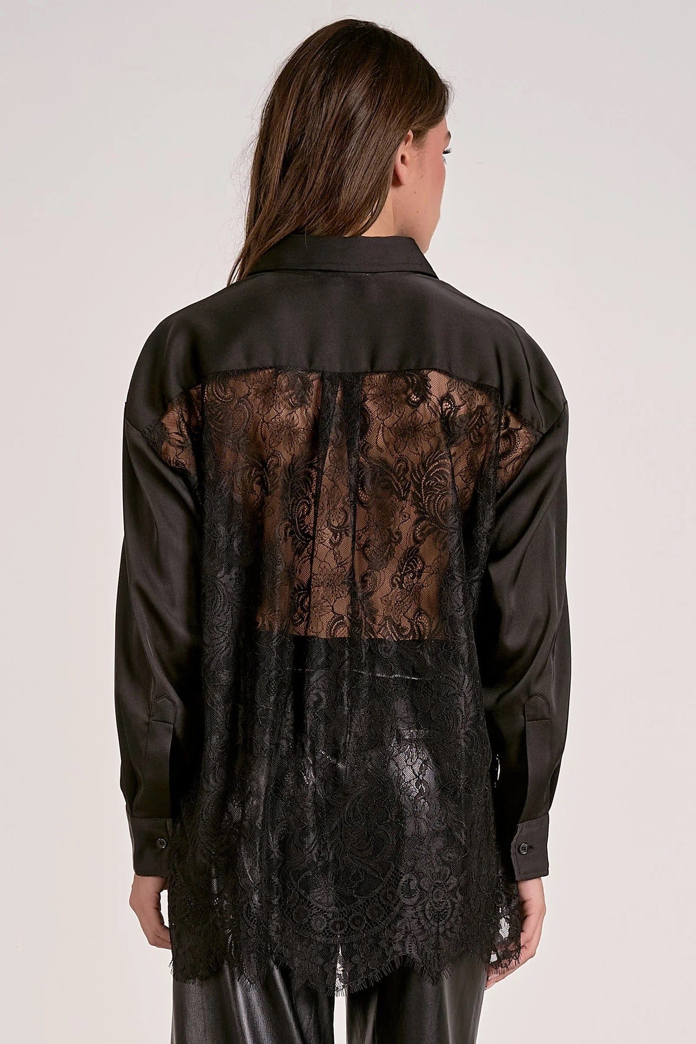 After-Hours Lace Back Blouse