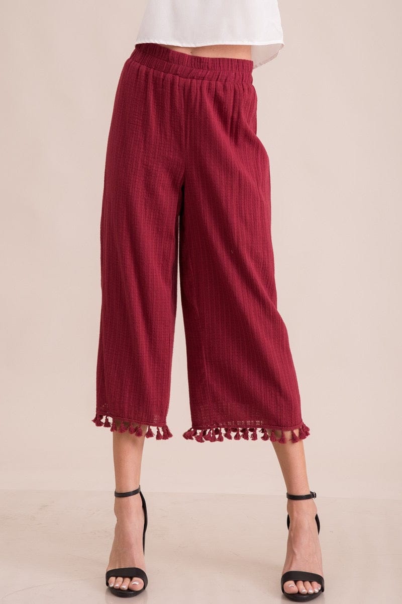 Tassel Cropped Pants