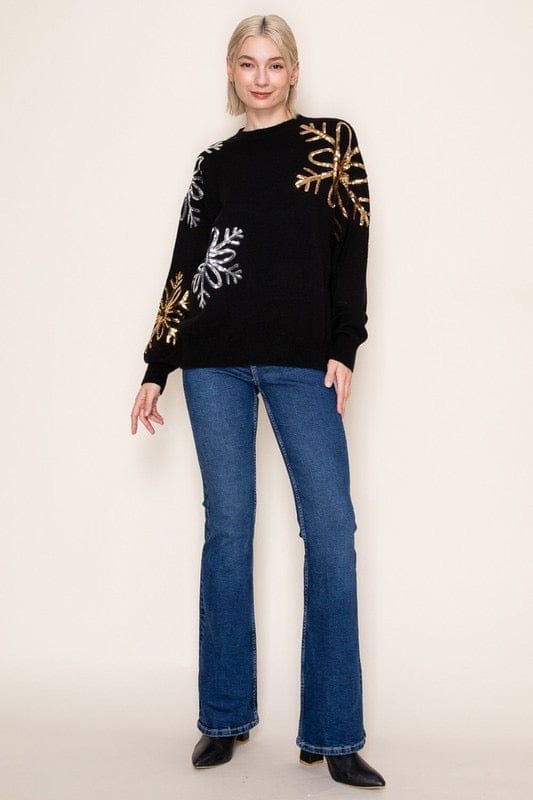 Shimmering Snowflake Cozy Knit