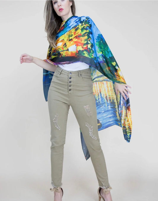 Museum Print Chiffon Scarfs