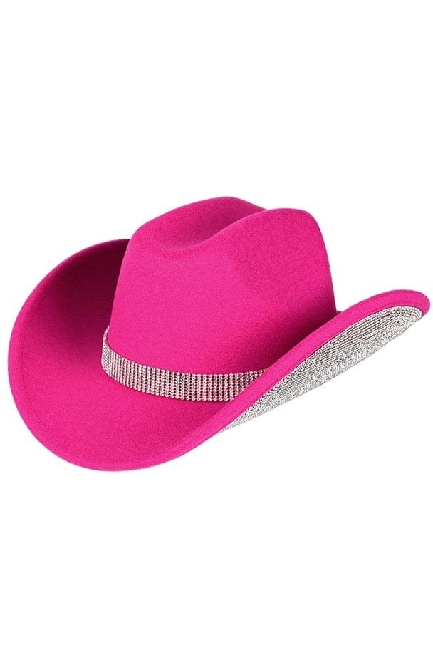 Rhinestone Trim Cowboy Hat