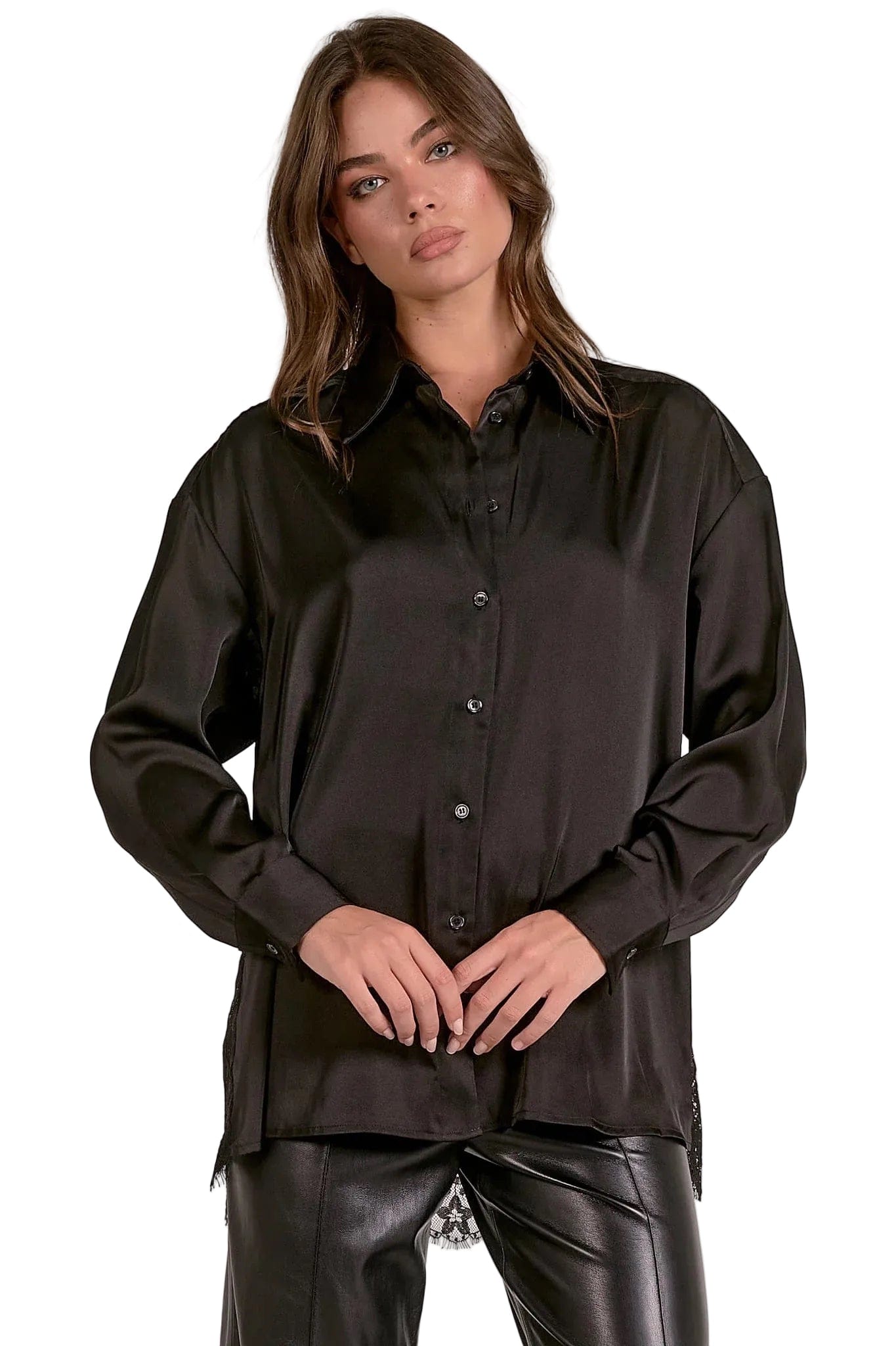 After-Hours Lace Back Blouse